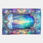 Sierlijk Gebrandschilderd Patroon Keukenhanddoek (Horizontaal)