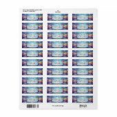 Sierlijk Gebrandschilderd Patroon Retouradres Etiket (Full Sheet)