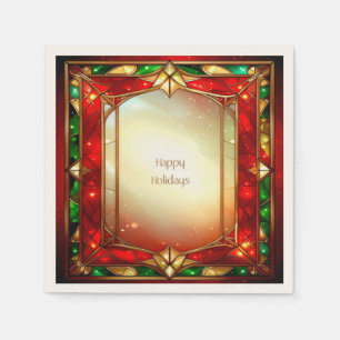 Sierlijk gekleurd glas Kerst servet