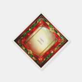 Sierlijk gekleurd glas Kerst servet (Hoek)