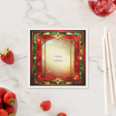 Sierlijk gekleurd glas Kerst servet (Insitu)