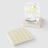 sierlijk geometrisch patroon stenen onderzetter  (Zijkant)