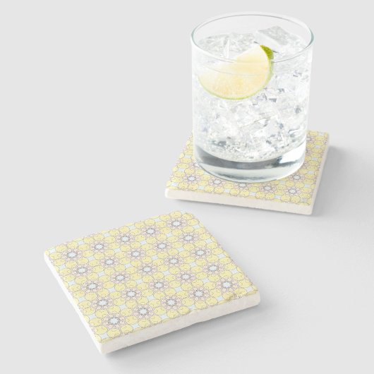 sierlijk geometrisch patroon stenen onderzetter 