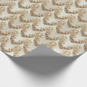 Sierlijk Goud Bloeiend Inpakpapier (Hoek)
