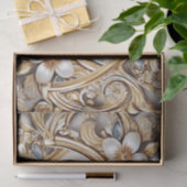 Sierlijk goud wit bloemmotief tissuepapier (Geschenk)