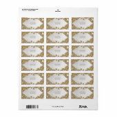 Sierlijk Gouden Adreslabel Etiket (Full Sheet)