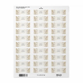 Sierlijk Gouden Bloem Motief Retouradres Label (Full Sheet)