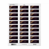 Sierlijk Gouden Bloem Motief Retouradres Label (Full Sheet)