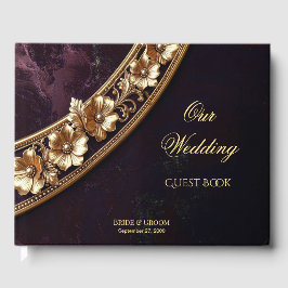 Sierlijk Gouden Bloemengastenboek Gastenboek