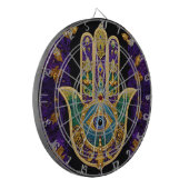 Sierlijk Gouden Derde Oog Hamsa Dartbord (Voorkant Links)