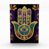 Sierlijk Gouden Derde Oog Hamsa Fotoblokken (Voorkant)