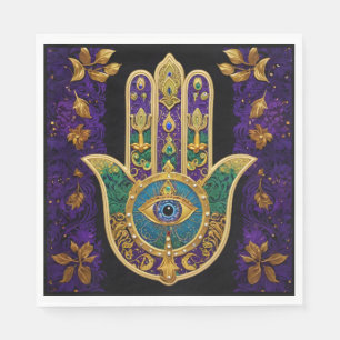 Sierlijk Gouden Derde Oog Hamsa Servet