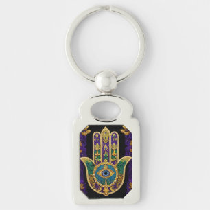 Sierlijk Gouden Derde Oog Hamsa Sleutelhanger