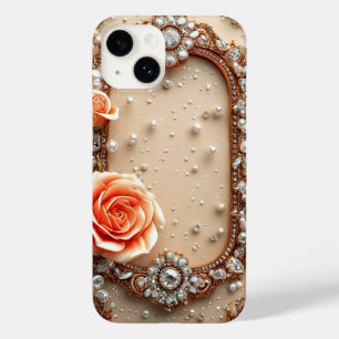 Sierlijk Gouden Frame met Rozen Case-Mate iPhone 14 Hoesje