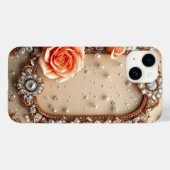 Sierlijk Gouden Frame met Rozen Case-Mate iPhone Case (Achterkant (horizontaal))