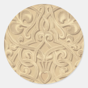 Sierlijk Gouden Krulwerk Sticker
