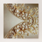 Sierlijk gouden legpuzzel (Horizontaal)