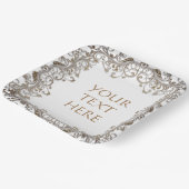 Sierlijk gouden ontwerp uw eigen papieren bordje (Gebogen)