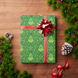 Sierlijk groen Grinch-patroon Cadeaupapier