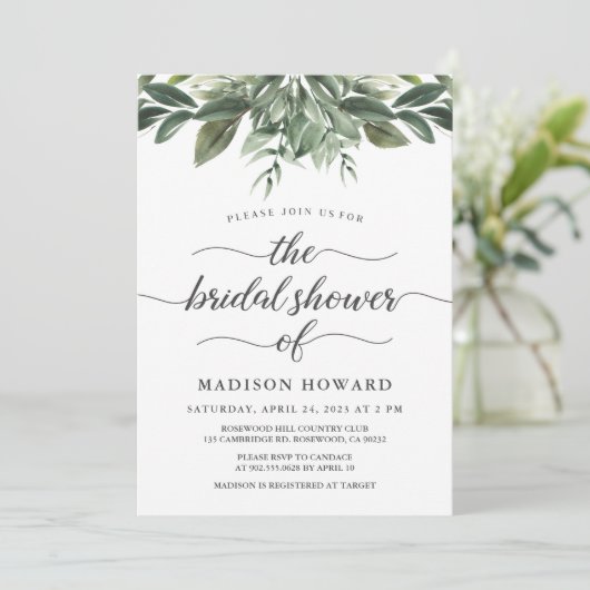 sierlijk groen Vrijgezellenfeest Kaart (Staand voorkant)