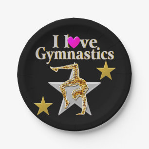 SIERLIJK GYMNASTMEISJE PAPIEREN BORDJE