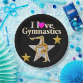 SIERLIJK GYMNASTMEISJE PAPIEREN BORDJE (Feest)