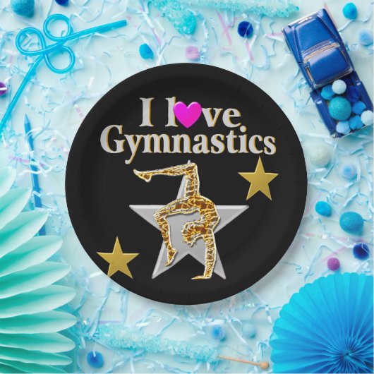 SIERLIJK GYMNASTMEISJE PAPIEREN BORDJE (Feest)