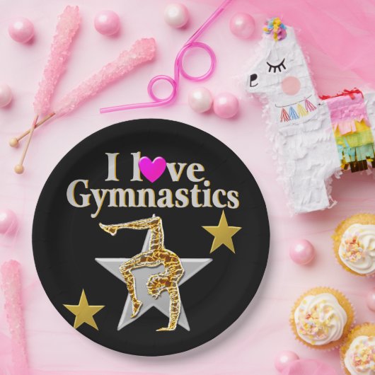 SIERLIJK GYMNASTMEISJE PAPIEREN BORDJE (Feest)