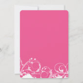 Sierlijk heet roze kaart (Achterkant)