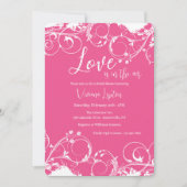 Sierlijk heet roze kaart (Voorkant)