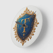 Sierlijk Heraldisch Schild Ronde Klok (Hoek)