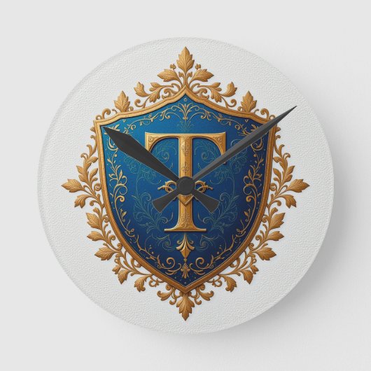 Sierlijk Heraldisch Schild Ronde Klok (Voorkant)