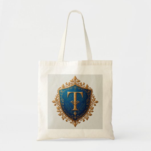 Sierlijk Heraldisch Schild Tote Bag (Voorkant)