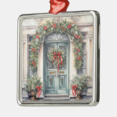  SIERLIJK INGERICHTE KERSTDEUR METALEN ORNAMENT (Links)