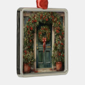  SIERLIJK INGERICHTE KERSTDEUR METALEN ORNAMENT (Rechts)