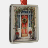  SIERLIJK INGERICHTE KERSTDEUR METALEN ORNAMENT (Rechts)