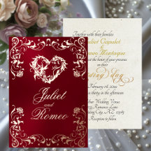 Sierlijk kader & hart - Rood