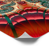 Sierlijk Kaleidoscoop Patroon Poster (Hoek)