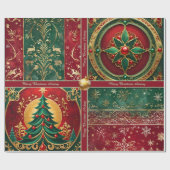 Sierlijk kerstcadeaupapier met tekst cadeaupapier (Vlak)