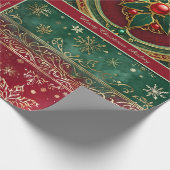Sierlijk kerstcadeaupapier met tekst cadeaupapier (Hoek)