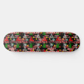 Sierlijk Kerstmis Tekstpatroonontwerp Persoonlijk Skateboard (Horizontaal)