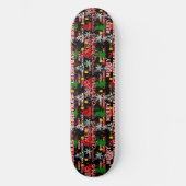 Sierlijk Kerstmis Tekstpatroonontwerp Persoonlijk Skateboard (Voorkant)