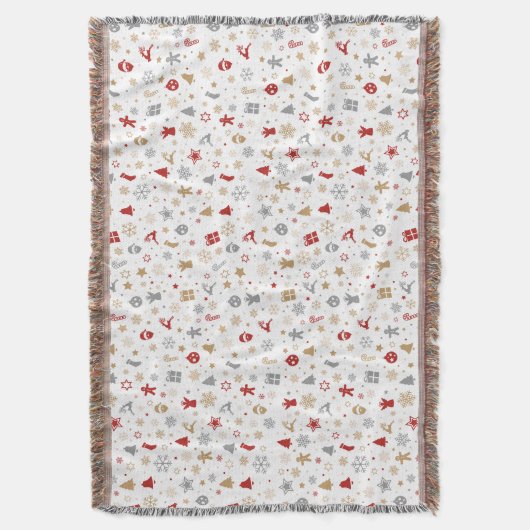 Sierlijk kerstthemapatroon deken (Voorkant Verticaal)