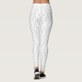 Sierlijk kruis met bloemen leggings (Achterkant)