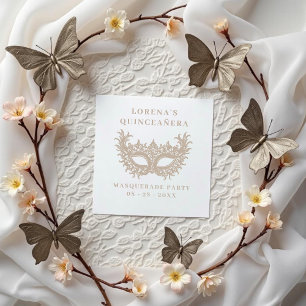 Sierlijk Lace Maskerade Masker Quinceañera Rubberstempel