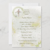 Sierlijk met Zacht groene doop uitnodiging (Voorkant)