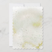 Sierlijk met Zacht groene doop uitnodiging (Achterkant)