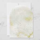 Sierlijk met Zacht groene doop uitnodiging (Achterkant)