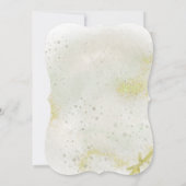 Sierlijk met Zacht groene doop uitnodiging (Achterkant)