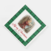 Sierlijk Minimaal Design Kerst Scene Servetten (Hoek)